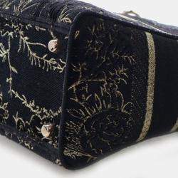 مملوكة مسبقًا Dior Lady D-Lite Medium Embroidered Canvas Top Handle Bag