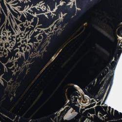 مملوكة مسبقًا Dior Lady D-Lite Medium Embroidered Canvas Top Handle Bag