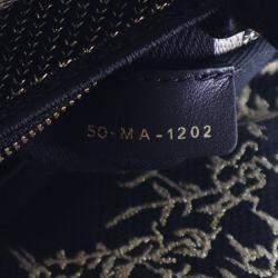 مملوكة مسبقًا Dior Lady D-Lite Medium Embroidered Canvas Top Handle Bag