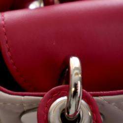 Pre Owned Dior Lady Dior Mini Lambskin Leather Top Handle Bag