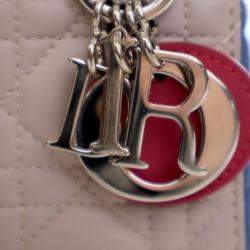 Pre Owned Dior Lady Dior Mini Lambskin Leather Top Handle Bag