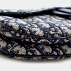 Pre Owned حقيبة كتف ديور سرج قماش ديوري متوسط بنمط مائل