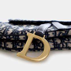 Pre Owned حقيبة كتف ديور سرج قماش ديوري متوسط بنمط مائل