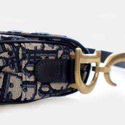 Pre Owned حقيبة كتف ديور سرج قماش ديوري متوسط بنمط مائل