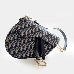 Pre Owned حقيبة كتف ديور سرج قماش ديوري متوسط بنمط مائل