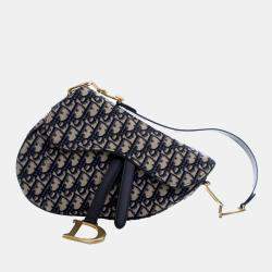 Pre Owned حقيبة كتف ديور سرج قماش ديوري متوسط بنمط مائل