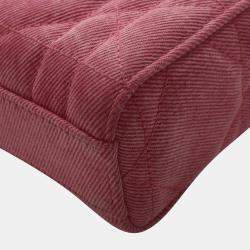 Pre Owned Dior Lady D-Joy Medium Pink Denim Shoulder Bag