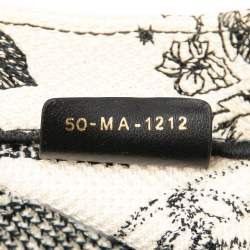 Pre Owned Dior Black White Medium Canvas Embroidered Zodiac Toile De Jouy Book Tote