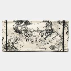 Pre Owned Dior Black White Medium Canvas Embroidered Zodiac Toile De Jouy Book Tote
