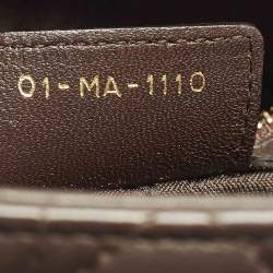 Pre Owned Dior Lady Dior Large Dark Brown Cannage Leather Tote