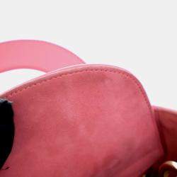 Pre Owned Dior Pink Mini Smooth Calfskin Embroidered Mosaic of Mirrors Lady Dior