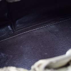 Pre Owned حقيبة ديور هوبو بيثون كريمي/بيج لو ترينتي