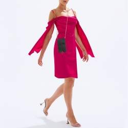 Pre Owned Dior Saddle Black Leather Chain Pouch