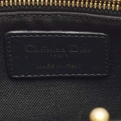 مملوكة مسبقًا حقيبة حزام ديور 30 مونتين قماش نقش الشعار أزرق كحلي وجلدي قابلة للتحويل