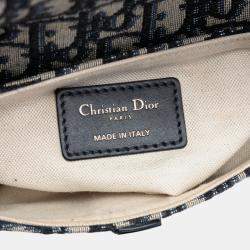 مملوكة مسبقًا Dior Blue Mini Oblique Canvas Saddle Bag