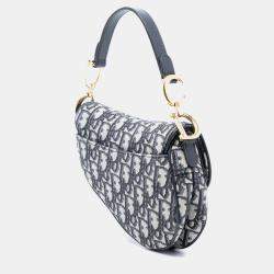 مملوكة مسبقًا Dior Blue Mini Oblique Canvas Saddle Bag
