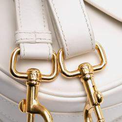 مملوكة مسبقًا Dior White Medium Leather Bobby Crossbody