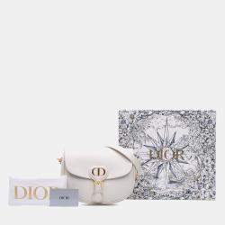 مملوكة مسبقًا Dior White Medium Leather Bobby Crossbody