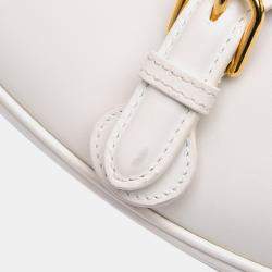مملوكة مسبقًا Dior White Medium Leather Bobby Crossbody
