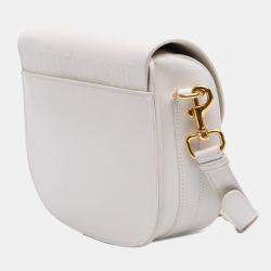 مملوكة مسبقًا Dior White Medium Leather Bobby Crossbody