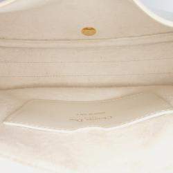 مملوكة مسبقًا Dior White Medium Leather Bobby Crossbody