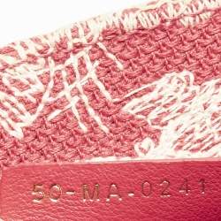 Pre Owned حقيبة يد ديور بووك قماش مطرز بخطوط متعددة الألوان متوسطة