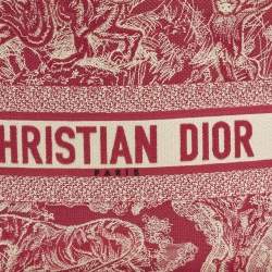 Pre Owned حقيبة يد ديور بووك قماش مطرز بخطوط متعددة الألوان متوسطة