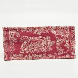 Pre Owned حقيبة يد ديور بووك قماش مطرز بخطوط متعددة الألوان متوسطة