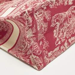 Pre Owned حقيبة يد ديور بووك قماش مطرز بخطوط متعددة الألوان متوسطة