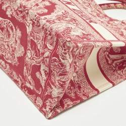 Pre Owned حقيبة يد ديور بووك قماش مطرز بخطوط متعددة الألوان متوسطة