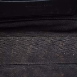 Pre Owned Dior 30 Montaigne Navy Blue Oblique Canvas Pouch