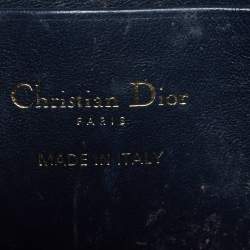 Pre Owned Dior 30 Montaigne Navy Blue Oblique Canvas Pouch