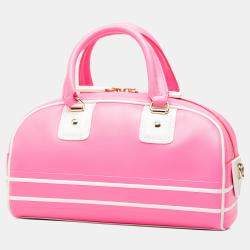 مملوكة مسبقًا Dior Pink Small Leather Dior Vibe Zip Bowling Bag