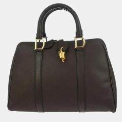 مملوكة مسبقًا حقيبة يد كريستيان ديور جلد بني دفيل