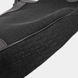 Pre Owned Dior Trotter Black Canvas Shoulder Bag