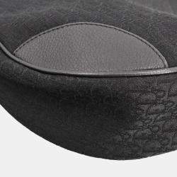 Pre Owned Dior Trotter Black Canvas Shoulder Bag