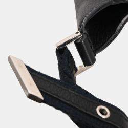 Pre Owned Dior Trotter Black Canvas Shoulder Bag