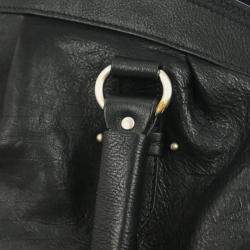 Pre Owned Christian Dior Black Leather My Dior Duffle Handbag