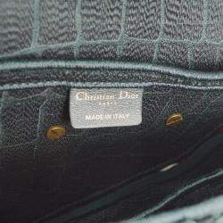 مملوكة مسبقًا حقيبة سرج ديور مخمل أخضر