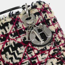 مملوكة مسبقًا حقيبة يد ديور ليدي ديور تويد أرجوانية كاناج طريقتين