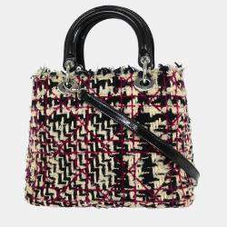 مملوكة مسبقًا حقيبة يد ديور ليدي ديور تويد أرجوانية كاناج طريقتين