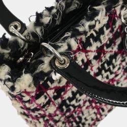 مملوكة مسبقًا حقيبة يد ديور ليدي ديور تويد أرجوانية كاناج طريقتين