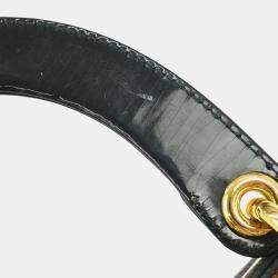 Pre Owned Dior Lady Dior Trotter Black Suede Top Handle Bag