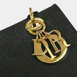 Pre Owned Dior Lady Dior Trotter Black Suede Top Handle Bag