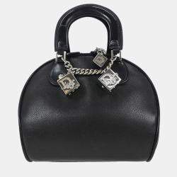 Pre Owned Christian Dior Black Gambler Dice Handbag