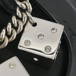 Pre Owned Christian Dior Black Gambler Dice Handbag
