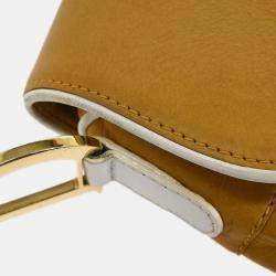 Pre Owned Dior Saddle Leather Shoulder Bag