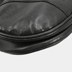 مملوكة مسبقًا حقيبة كتف ديور سادل جلد أسود