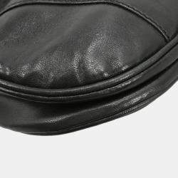 مملوكة مسبقًا حقيبة كتف ديور سادل جلد أسود