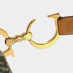 مملوكة مسبقًا Christian Dior Green Trotter Double Saddle Handbag